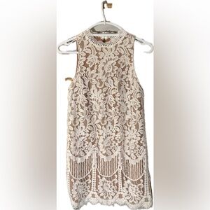 *NWOT* Boutique Delicate White Lace Dress